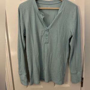 Aerie sage green Henley top